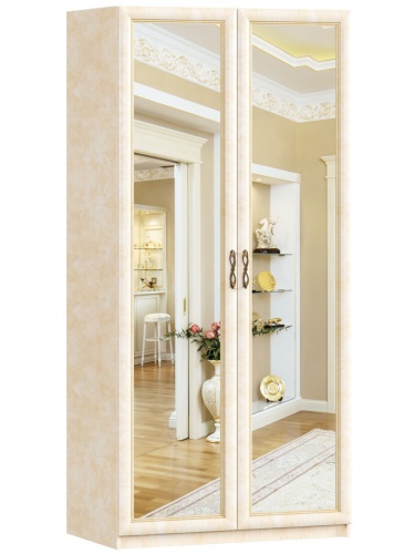 Dvojdverová skriňa do spálne Sofia so zrkadlovými dverami