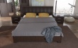 Manželská posteľ TOKIO 160x200cm - wenge/ekokoža hnedá