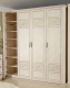 Štvordverová zostava skríň s plnými dverami do spálne Sofia - v priestore