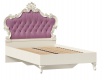 Študentská posteľ s roštom Comtesa 120x200cm - alabaster/fialová