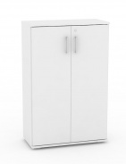 Široká dverová skrinka REA Office S30 + D3 (2ks) - biela
