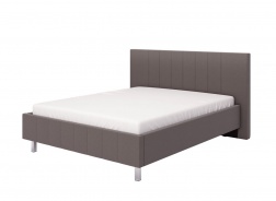 Manželská posteľ 160x200cm Camilla - sv. sivá/chrómované nohy