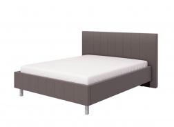 Manželská posteľ 160x200cm Camilla - sv. sivá/sivé nohy