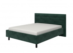 Manželská posteľ 160x200cm Corey - tm. zelená/čierne nohy