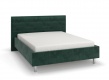 Manželská posteľ 160x200cm Corey - tm. zelená/chrómované nohy