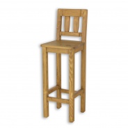 Barová stolička z masívu SIL 10 - K03 biela patina