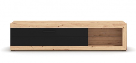 Televízny stolík Ronja 180cm - dub artisan/čierna