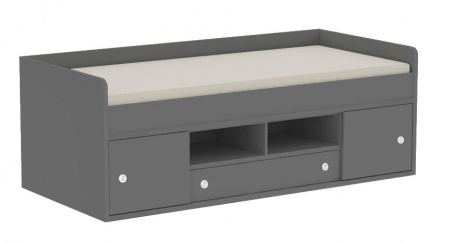 Detská posteľ REA Poppo 90x200cm - graphite - výber čiel