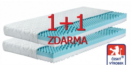 Matrac 1 + 1 zdarma Odette - 2 tuhosti - antibakteriálny poťah - 7 zón