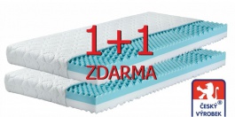 Matrac 1 + 1 zdarma Odette - 2 tuhosti - antibakteriálny poťah - 7 zón