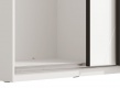 Šatníková skriňa s posuvnými dverami Aubrey 270 - biela/lesk