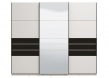 Skriňa s posuvnými dverami Marat 270 - biela/čierna