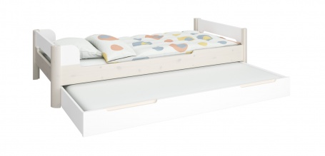 Detská posteľ s prístelkou Eveline 90x200cm - biela