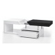 Konferenčný stolík, biely lesk / čierny, MELIDA