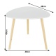 Príručný stolík, biela / prírodné drevo, TAVAS