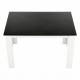 Jedálenský stôl, biela / čierna, 120x80, KRAZ