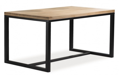 Jedálenský stôl Loras A 150x90 dub masív / čierna