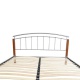 Manželská posteľ, drevo jelša / strieborný kov, 180x200, MIRELA