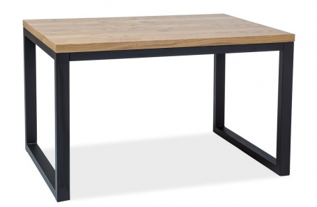 Jedálenský stôl Loras II 150x90 dub masív / čierna