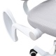 Rastúca stolička s podnožou a trakmi ANAIS - sivá/biela