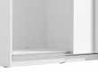 Trojdverová posuvná skriňa so zrkadlom Auri 270 - biela/biela lesk