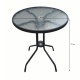 Jedálenský stôl vhodný, čierna oceľ / temperované sklo, BORGEN TYP 2