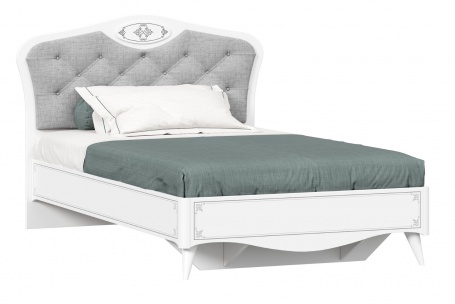 Študentská posteľ s roštom 120x200cm Lily - biela/šedá