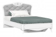 Študentská posteľ bez roštu 120x200cm Lily - biela/šedá