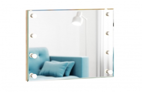 Zrkadlo s osvetlenim Caroline - rám dub zlatý
