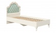 Detská posteľ s roštom Margaret 90x200cm - alabaster/mintová
