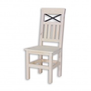 Masívne stoličky SEL 15 - K13/K02 (bielená borovica/hnedá)