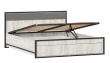 Posteľ s úložným priestorom 160x200cm Robin - dub craft biely/šedá/čierna