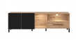 TV stolík Nibiru 160cm s osvetlením - dub artisan/čierna
