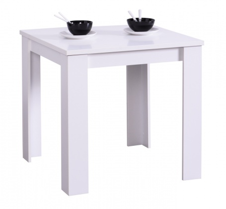 Jedálenský stôl Albert 80x80cm - bílý