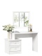 Toaletný stolík so zrkadlom Ofélie - biela