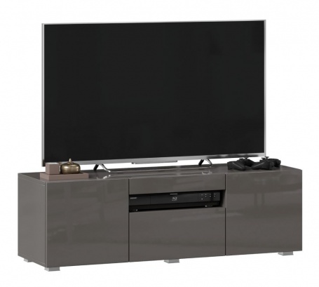 TV stolík 120cm Drax - šedý lesk