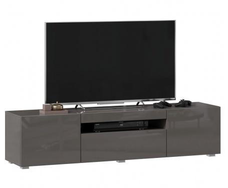 TV stolek 160cm Drax - šedý lesk