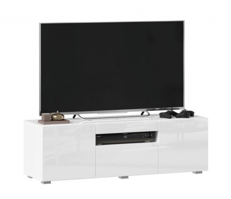 TV stolík 120cm Drax - biely lesk