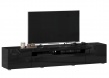 TV stolek 200cm Drax - čierny lesk