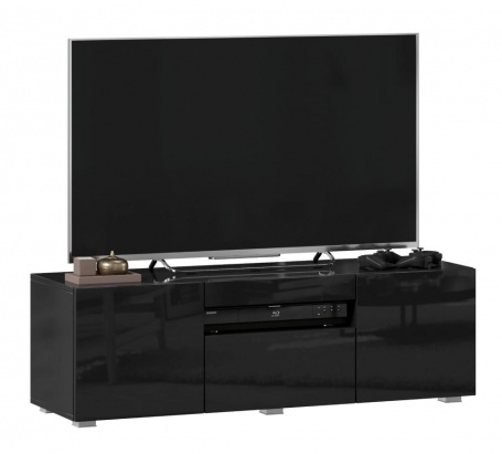 TV stolek 120cm Drax - čierny lesk