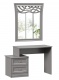 Toaletný stolík s dekorovaným zrkadlom Ofélie - šedá