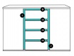 Široká komoda REA Amy 8 - navarra