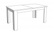 Jedálenský stôl 160x90cm Frankie - perokresba
