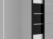Šatníková skriňa s posuvnými dverami Marat - biela/čierna