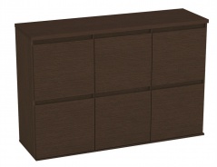 Komoda s 6 kontajnerovými zásuvkami REA Amy 18 - wenge