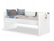 Poschodová posteľ s úložným priestorom a rebríkom Pure - biela