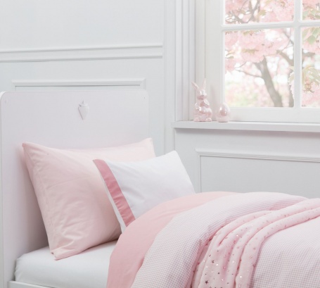 Set posteľnej bielizne Happiness - ružová/biela