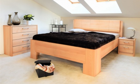 Masívna posteľ s úložným priestorom Manhattan 1 - 160/180 x 200cm - výber odtienov