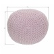 Pletený taburet, púdrová ružová bavlna,, GOBI TYP 2