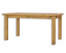Drevený sedliacky stôl 90x150cm MES 13 B - K03 biela patina/K11 lak - ATYP